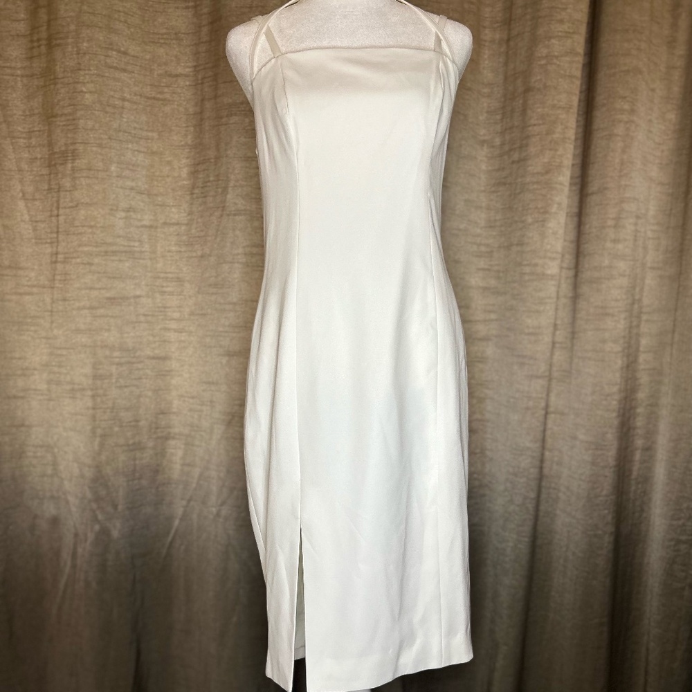 Finders Keepers, White Halter Top Slit Midi Dress NWT